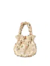 Self-portrait Embellished Tote Bag In Neutral