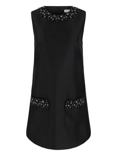 SELF-PORTRAIT EMBELLISHED-TRIM MINI DRESS