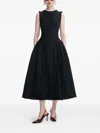Self-portrait Embellished Tweed Dress In Black