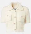 Self-portrait Embellished Wool-blend Top In White