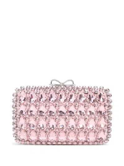 Self-portrait Embellishment Clutch Bag In Pink