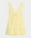 Self-portrait Broderie Anglaise Cotton Minidress