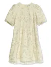 Self-portrait Embroidered Dress In Neutrals