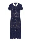 Self-portrait Self Portrait Women Lace Contrast Collar Midi Dress