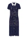 Self-portrait Self Portrait Women Lace Contrast Collar Midi Dress