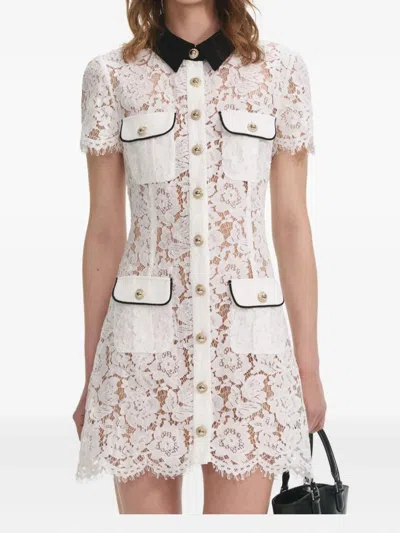SELF-PORTRAIT SELF-PORTRAIT EMBROIDERED LACE DRESS