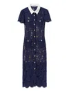 Self-portrait Self Portrait Women Lace Contrast Collar Midi Dress