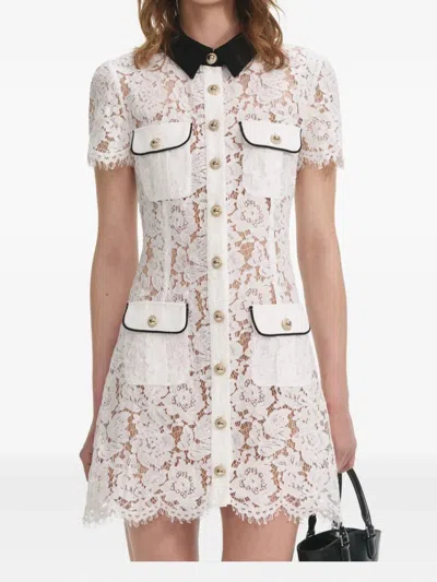 SELF-PORTRAIT SELF-PORTRAIT EMBROIDERED LACE DRESS