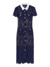 Self-portrait Self Portrait Women Lace Contrast Collar Midi Dress