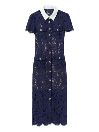 SELF-PORTRAIT EMBROIDERED LACE DRESS