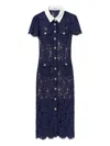 Self-portrait Self Portrait Women Lace Contrast Collar Midi Dress