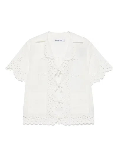 SELF-PORTRAIT EMBROIDERED SHIRT