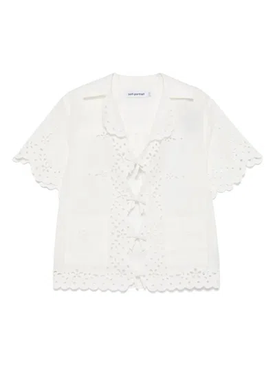 SELF-PORTRAIT SELF-PORTRAIT EMBROIDERED SHIRT