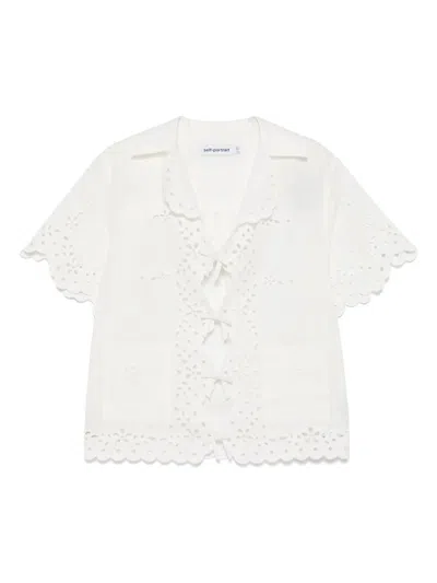 SELF-PORTRAIT SELF-PORTRAIT EMBROIDERED SHIRT