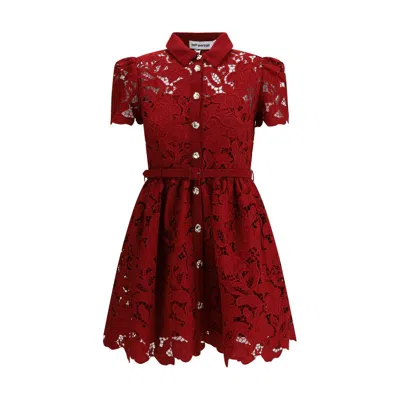 Self-portrait Embroidered Short Dress