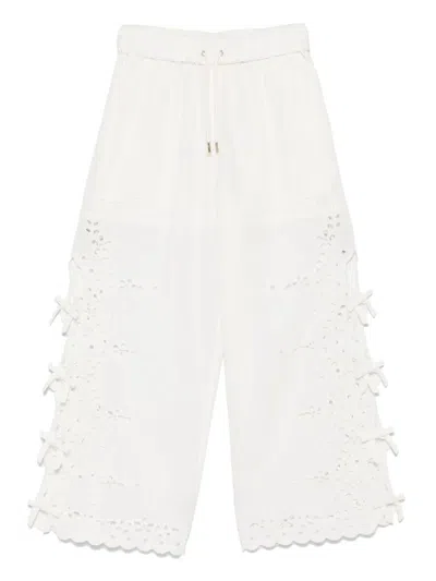 SELF-PORTRAIT SELF-PORTRAIT EMBROIDERED TROUSERS