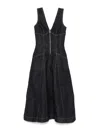 Self-portrait Abito Denim In Black