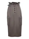 Self-portrait Skirt In Satin