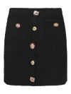 SELF-PORTRAIT BLACK VISCOSE SKIRT