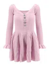 Self-portrait Self Portrait Lilac Viscose Blend Dress In Pink