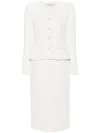 Self-portrait Faux-pearl Buttons Maxi Dress In Neutrals