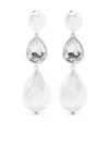 Self-portrait Faux-pearl Droplet Earrings In White