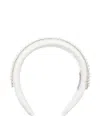 Self-portrait Faux Pearl And Diamanté Headband In White