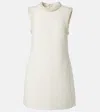 Self-portrait Boucle Mini Dress With Pearls In White