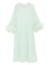 Self-portrait Feather-trim Chiffon Dress