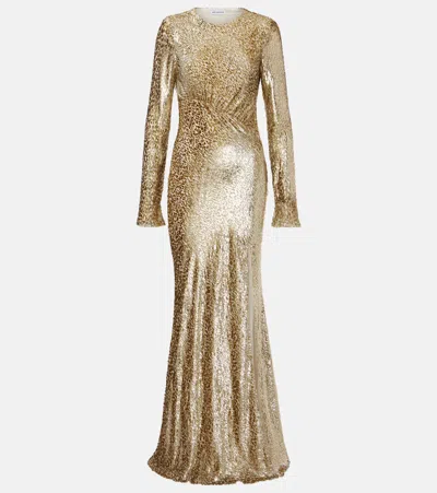 Self-portrait Fil Coupe Open-back Maxi Dress
