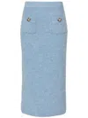 Self-portrait Self Portrait Long Skirt In Alpaca Blend Women In Blue