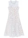 Self-portrait Self Portrait Lace Pearl Midi Dress In Blue