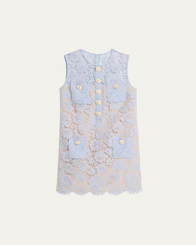 SELF-PORTRAIT FINE LACE MINI DRESS
