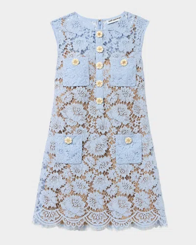 SELF-PORTRAIT FINE LACE MINI DRESS