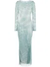 Self-portrait Self Portrait Fishnet Maxi Dress