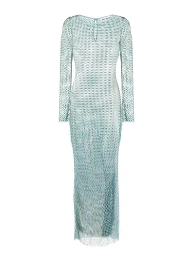 SELF-PORTRAIT FISHNET MAXI DRESS