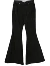 Self-portrait Mid-rise Bootcut Jeans In Black