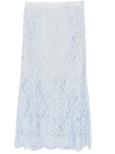 SELF-PORTRAIT SELF-PORTRAIT FLARED MIDI SKIRT