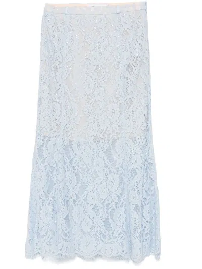 SELF-PORTRAIT FLARED MIDI SKIRT