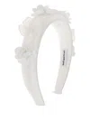 Self-portrait Floral-appliqué Headband In White