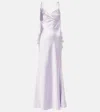 Self-portrait Flower Maxi Dress In Purple