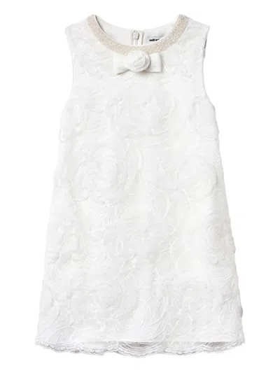 Self-portrait Kids' Floral-embroidered Sleeveless Dress