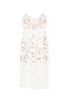 Self-portrait Floral Lace Dress In White