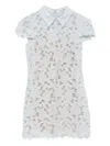 Self-portrait Guipure Lace Mini Dress In White