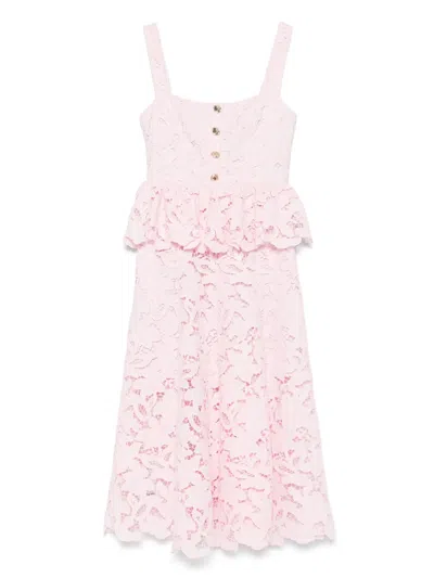 SELF-PORTRAIT FLORAL-LACE MIDI DRESS