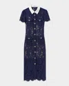 Self-portrait Self Portrait Women Lace Contrast Collar Midi Dress