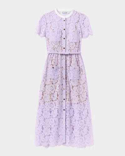 Self-portrait Floral Lace Midi Dress