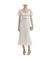 Self-portrait Lace-trimmed Mid-length Dress In White