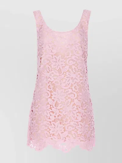 SELF-PORTRAIT FLORAL LACE MINI DRESS