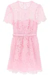 Self-portrait Guipure Lace Dress In Rosa